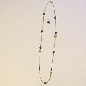 Multi colored necklace set
